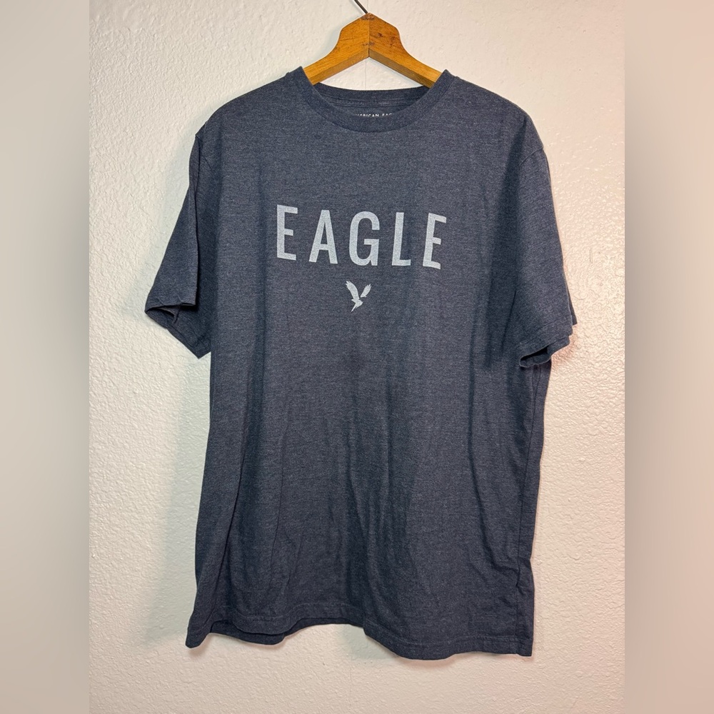 American‎ Eagle Men's XL Super Soft T-Shirt Eagle Logo Gray Heather Tee